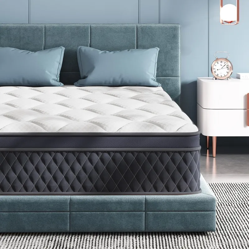 LDLON King Mattress, 12 Inch Hybrid Memory Foam Mattress